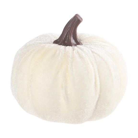 TFYZYY Faux Flocked Pumpkins Artificial Fall Halloween Thanksgiving Decorations for Home, Table, Shelf Decor, and Event Props Realistic Fabric Pumpkin Ornaments
