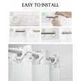 thumbnail image 5 of No Hook Shower Curtain with Snap in Liner, Purple Butterfly Lavender Bud Printing Hotel Shower Curtains for Bathroom, Washable Shower Curtain Liner Set with Mesh Top Window, 72"x84", 5 of 6