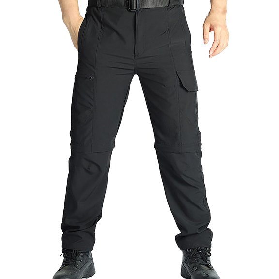 Rggeeun Mens Casual Pants Men's Convertible Hiking Pants Lightweight Zip Off Breathable Cargo Pants For Outdoor Fishing Comfortable