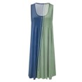 thumbnail image 3 of QLEICOM Womens Summer Color Block Print Sleeveless Sundress Casual Loose Swing T-Shirt Dress Tank Dress Army Green XL, US Size:10, 3 of 4