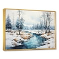 thumbnail image 2 of Designart "Minimalistic Winter Views II" Winter Landscape Floater Framed Canvas Wall Art, 2 of 5