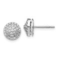 thumbnail image 3 of 14K White Gold Diamond Round Post Earrings (0.489Ct), 3 of 3