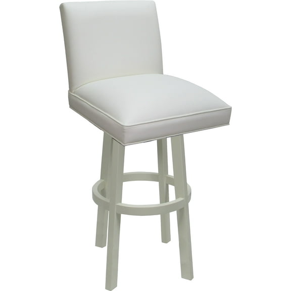 Swivel Wood Extra Tall Stool Sommerville 34" Seat - White Vinyl - White