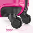 thumbnail image 3 of 3 Piece Luggage Sets with 6 PC Organize Bags Lightweight Suitcases with Spinner Wheels, Rose Red, 3 of 12