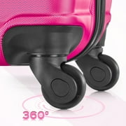 3 Piece Luggage Sets with 6 PC Organize Bags Lightweight Suitcases with Spinner Wheels, Rose Red