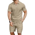 thumbnail image 2 of Conjunto de polo y pantalones cortos KUYIGO casual de verano para hombre, 2 of 6