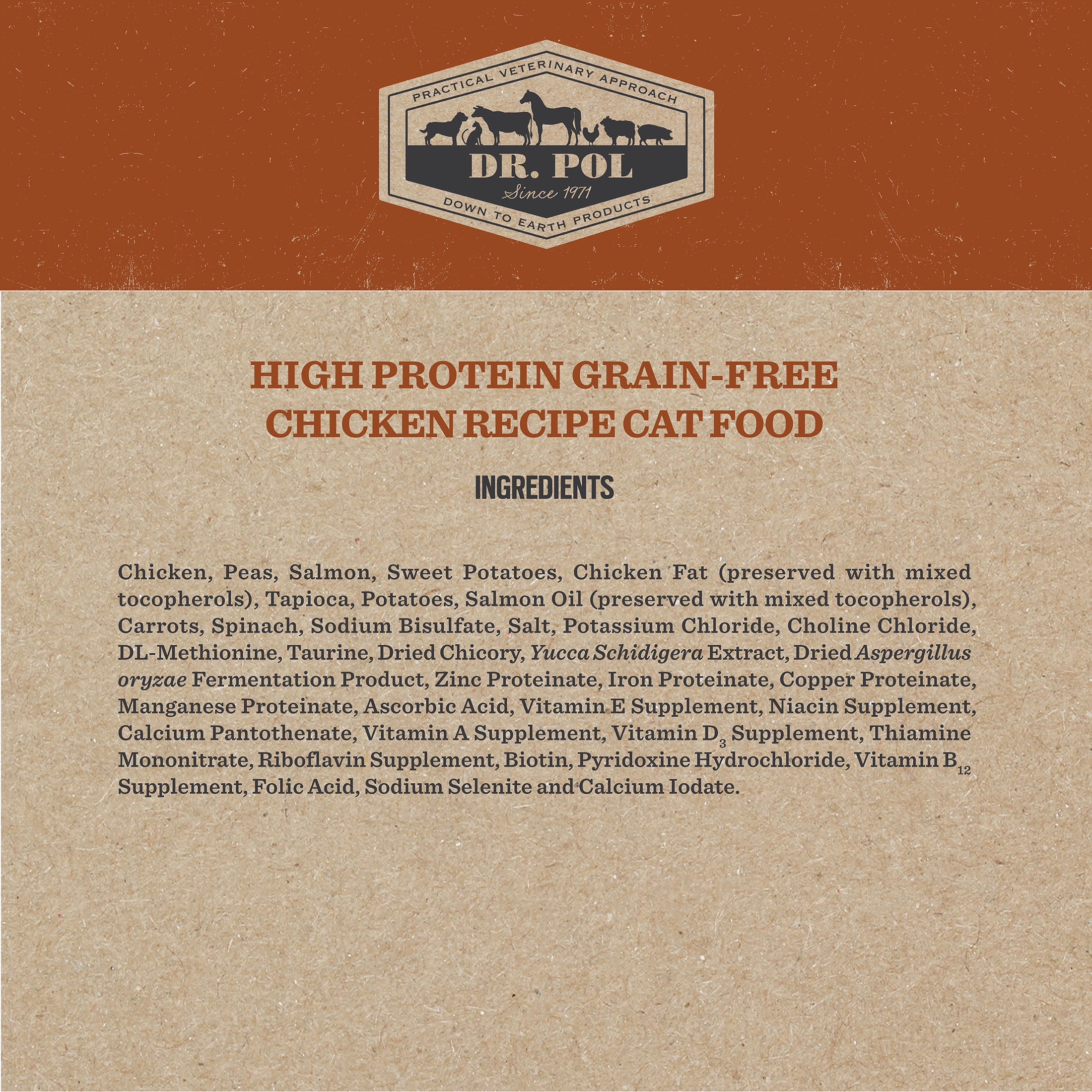 Dr. Pol High Protein Veterinarian Inspired Limited Ingredient Chicken Recipe Cat & Kitten Food