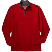 Angle View: Faded Glory - Big Men's 1/4-Zip Mock-Neck Pullover