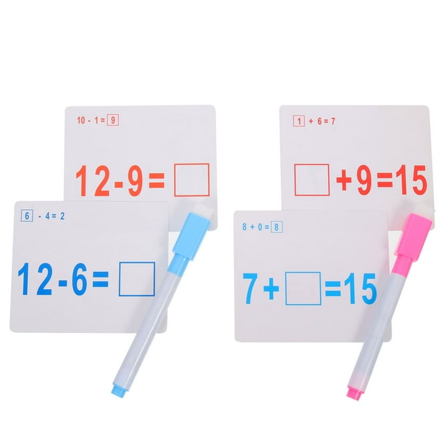 2 Ensembles de Cartes Flash Mathématiques Exercice d'Arithmétique Cartes Flash Effaçables Cartes d'Apprentissage Éducatives