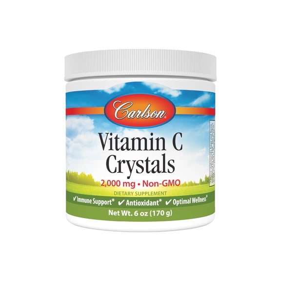 Carlson Laboratories Vitamin C Crystals Non GMO 6 oz Powder