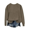 thumbnail image 2 of Women's Crewneck Sweatshirts Solid Color Loose Fitting Blouses Pullover Long Sleeve Hoodless Sweatshirt Plus Size Fall Outfits Top, 2 of 7