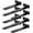 black- 8 pack, variant on NGD 4 Pack Floating Shelf Bracket, 4 Inch 1/5 inch Thick, Heavy Duty Hidden Iron Metal Brackets for Shelf Support with Screw Included