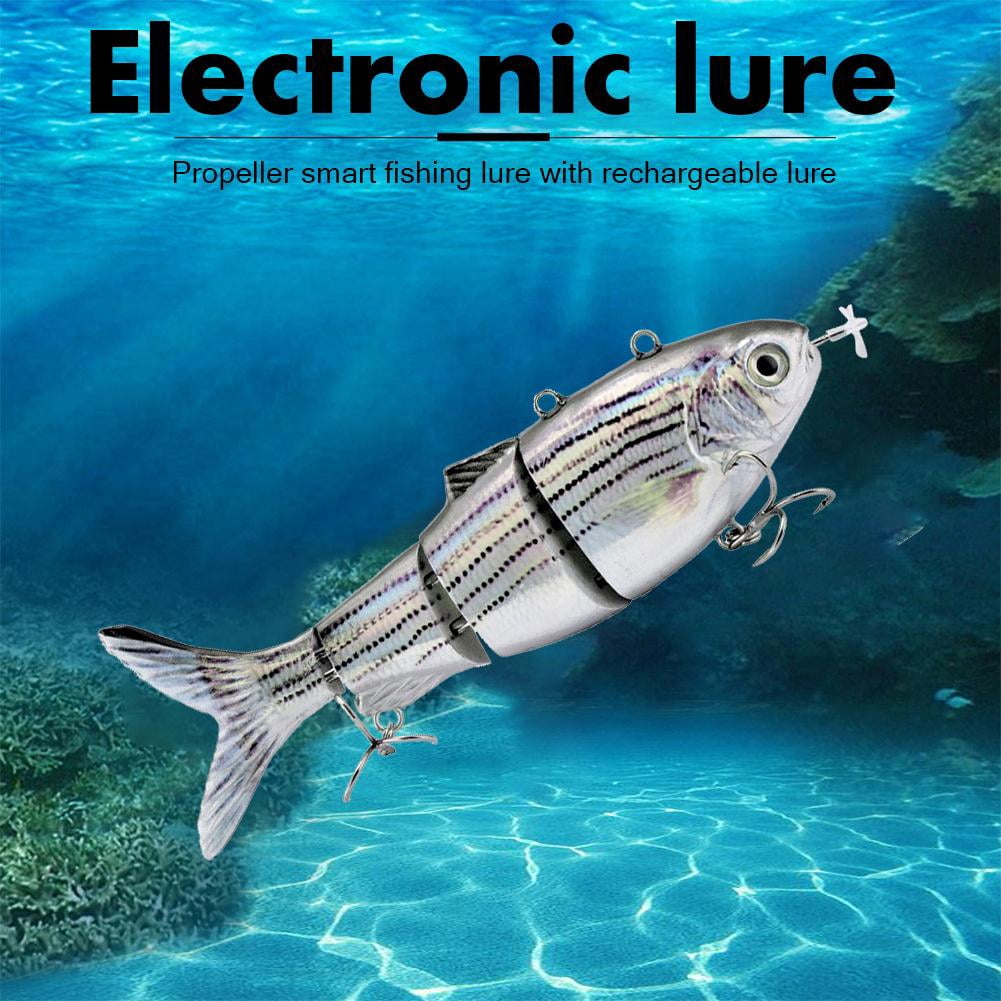 Yucurem Robotic Fishing Lure Electric Wobbler Rechargeable Robotic Swimming Fishing Lure Electric Wobbler Bait (T-620)