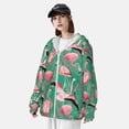thumbnail image 3 of Balery Tropical Flamingo Sudadera ligera de manga larga con capucha y protección solar UPF 50+ para hombre y mujer, ideal para pesca y running-3X-Large, 3 of 7