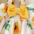 thumbnail image 7 of Hienoo Newborn Girls Outfits Sunflower Print Short Sleeve Romper Skirt with Headband Set, 7 of 7