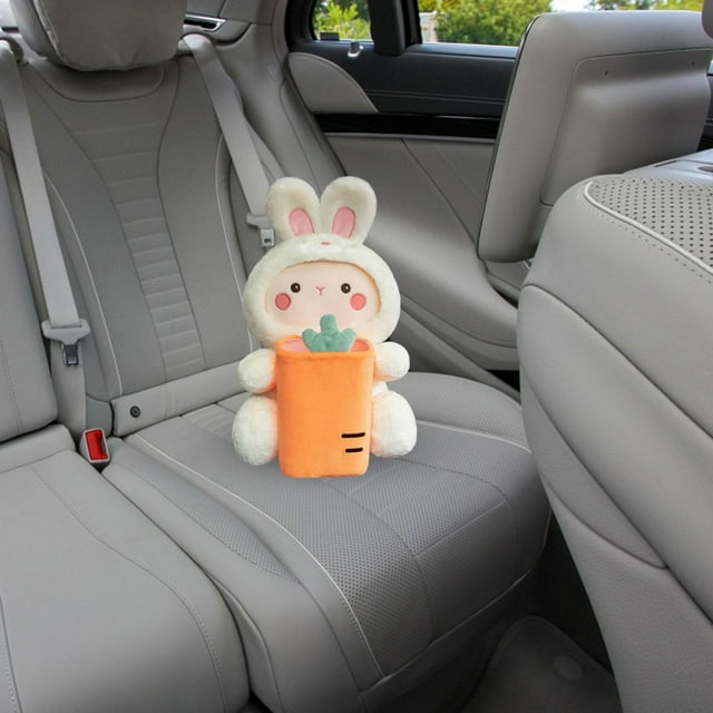 Caja de pañuelos shamjiam de felpa suave para coche Bote de basura Lindos animales de peluche