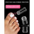 thumbnail image 3 of shiyou-Toe Dual Nail Forms for Poly Gel Toenail Extension, Long Square Toe Nail Tips Polygel Toenail Kit for Pedi Nail Extension, Reusable Nail Tips Mold, 120Pcs 12 Sizes, 3 of 4