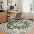 thumbnail image 3 of Uermei 5'x7' Washable Area Rug for Living Room: Non-Slip Stain-Resistant Soft Indoor Rug for Bedroom Dining Room Home Office Decor - Brown Green, 3 of 12