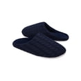 thumbnail image 2 of SAYFUT Mens Women's Cotton Knit Memory Foam Slippers Terry Cloth Anti Skid Indoor/Outdoor Slip-on House Shoes, Navy Blue, 2 of 8