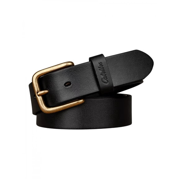 Catelles Men's Genuine Leather Black Belt, Vintage Brass Buckle , Gift Box Packaging, Durable and Versatile Sports Belt & For waist 42 Width 1.38in (3.5cm)