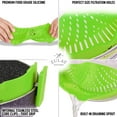 thumbnail image 3 of Zulay Kitchen ZULB086DWZQPD Zulay Passoire, Clip Réglable (Silicone) - [Petit] Vert, 3 of 6