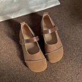 thumbnail image 5 of Women's Splicing Cap Toe Mary Jane Ballet Flats Shoes Comfortable Soft Round Toe Adjustable Buckle Dress Shoes Slip On Office Work Shoes, 5 of 6