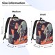 thumbnail image 2 of Balery Astronaut With American Flag Mochila Clásica Impresa Básica para Viaje, Mochila Escolar Resistente al Agua, Mochila de Lona con Correas Ajustables-Small, 2 of 5