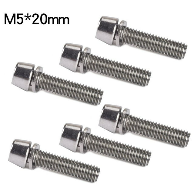 6PCS/Box Bolts MTB Stem Screws M5/M6 Road Bike Cycle Parts High-precision steel