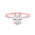 thumbnail image 4 of Women's 1.35 Ctw Oval Lab-Grown Diamond Ring in 10K White, Rose, and Yellow Gold in G-H Color & VS1 Clarity, 4 of 7