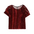 thumbnail image 1 of Blusa tipo jersey NY Collection con efecto teñido anudado en capas para mujer rojo grande Pull-over, 1 of 2
