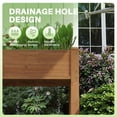 thumbnail image 6 of CONCETTA Wooden Raised Garden Bed - Elevated Planter Box with Drainage & Liner, 34" x 18" x 30" for Backyard/Patio/Balcony (Brown), 6 of 11