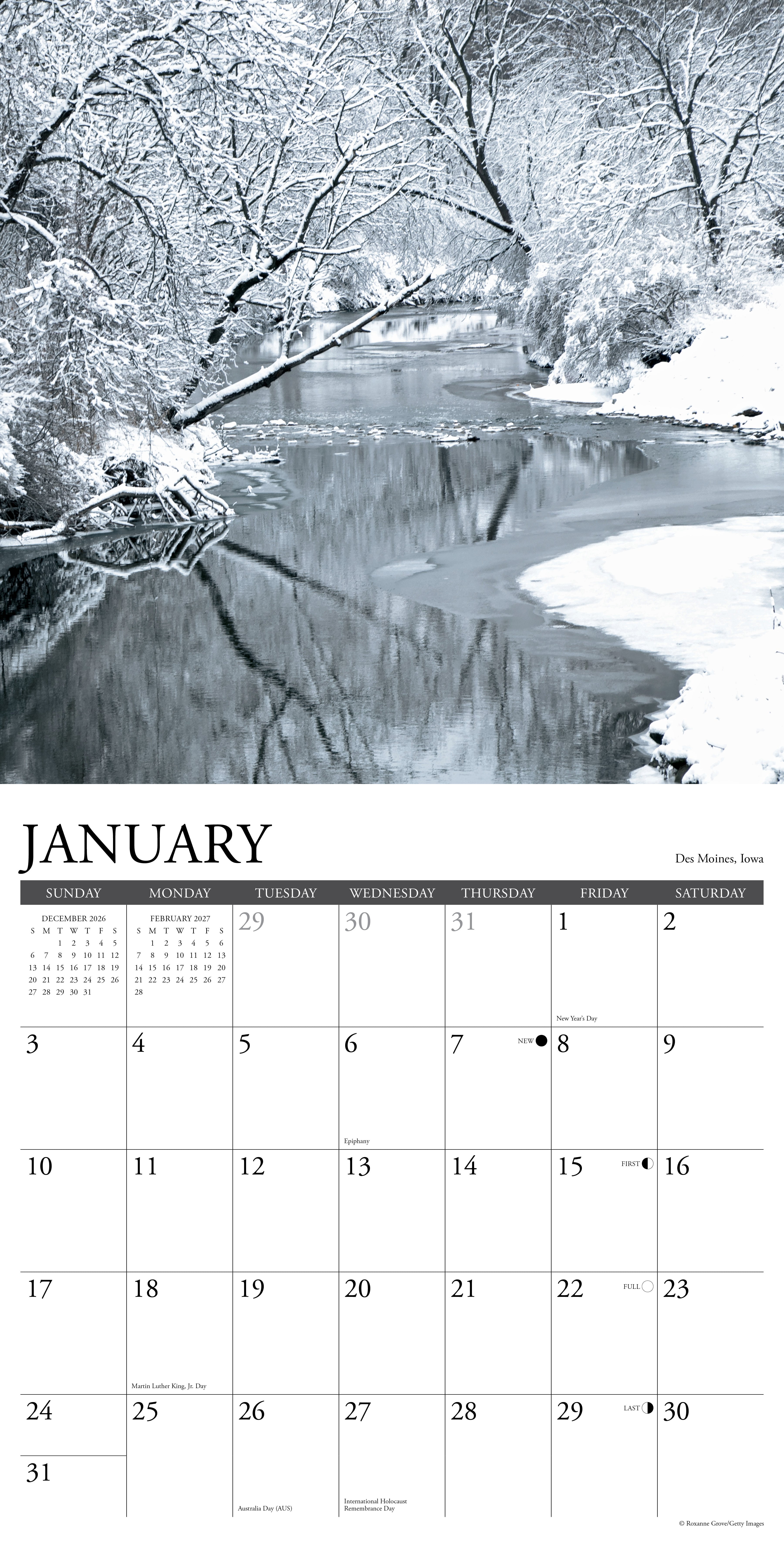Willow Creek Press, Seasons of the Midwest 2027 Wall Calendar