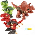 thumbnail image 3 of AMERTEER Dinosaur Toys for 3 4 5 6 7 Year Old Boys Take Apart Dinosaur Toys for Kids 3-5 5-7 STEM Construction Building Kids Toys with Drill Dinosaur Toys Christmas Birthday Gifts Boys Girls, 3 of 9