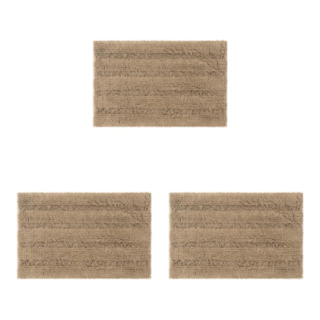 Toystoory Tapete de chenilla fuerte absorción de agua textura buena sensación de paso a paso lavable a máquina absorbente Camel Type1 NO1