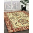 thumbnail image 2 of Ahgly Company Indoor Round Abstract Red Oriental Area Rugs, 8' Round, 2 of 6