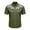 C1-Army Green1419, variant on Big Boys Western Shirt Floral Arrow Embroidery Short Sleeve Outdoor Casual Top