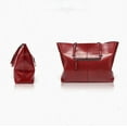 thumbnail image 3 of Classic Fashion Genuine Leather Tote Bag for Women Casual Big Capacity Shoulder Bag Handbag Purses with Zipper, 3 of 3
