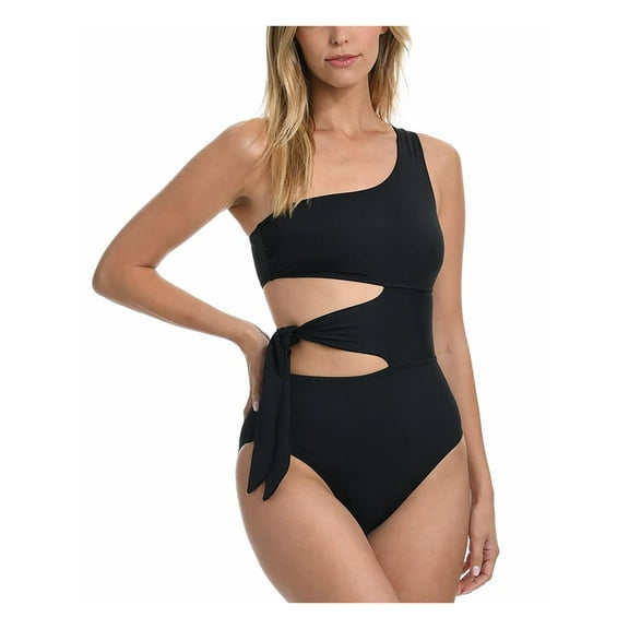 La Blanca Womens Mio One Shoulder Cutout One-Piece Swimsuit