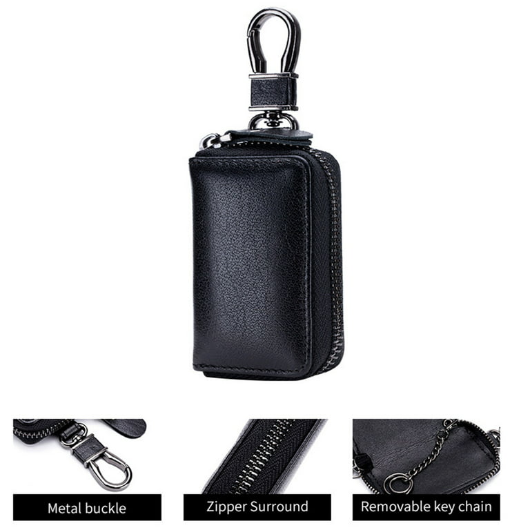 Keychain Zipper Pouch New Genuine Leather Key Pouch Porta Chave