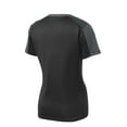 thumbnail image 6 of Sport-Tek Ladies PosiCharge Competitor Sleeve Blocked Neck Tee-4XL (Black/ Iron Grey), 6 of 6