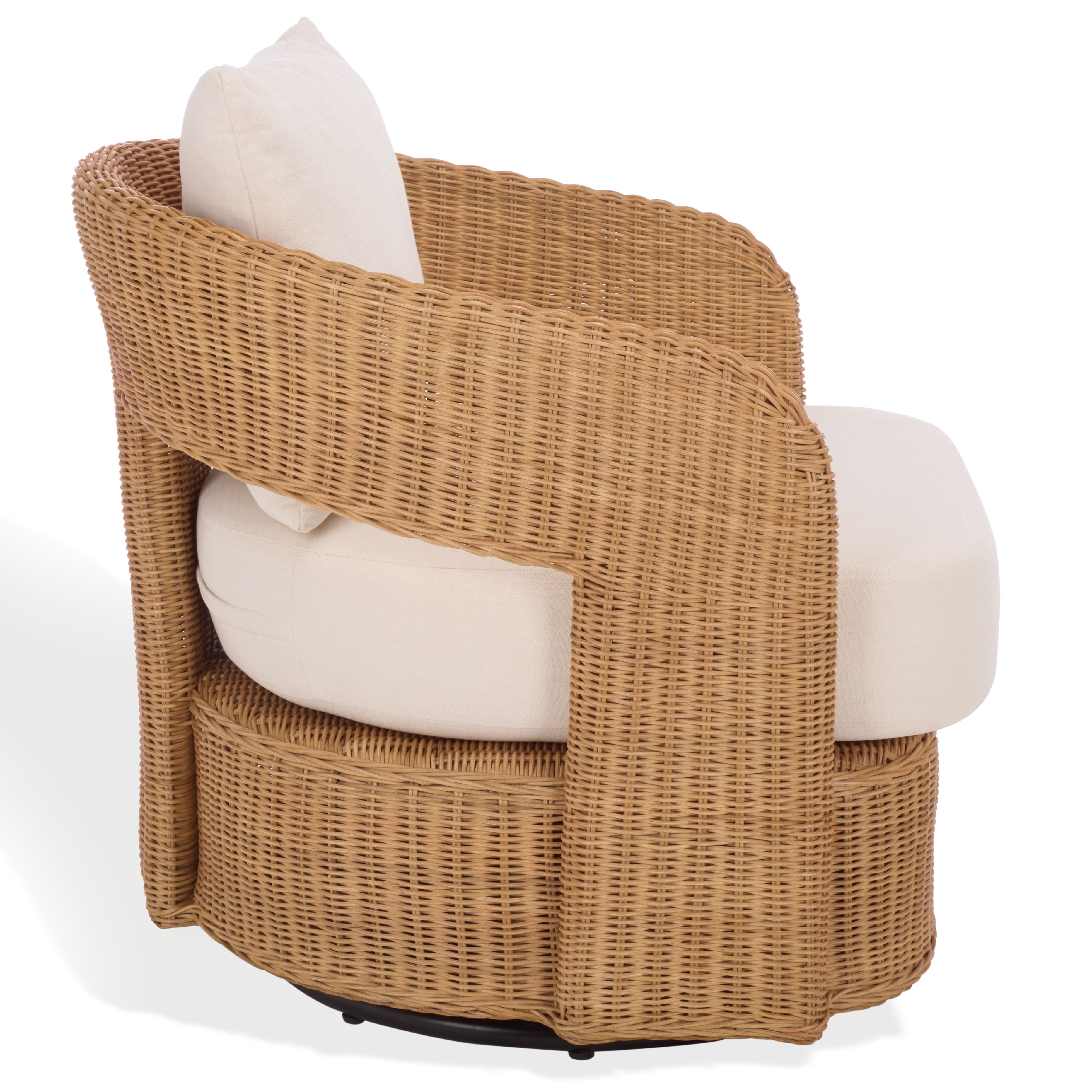 Safavieh Couture Leanna Rattan Modern Accent Chair, Natural/White