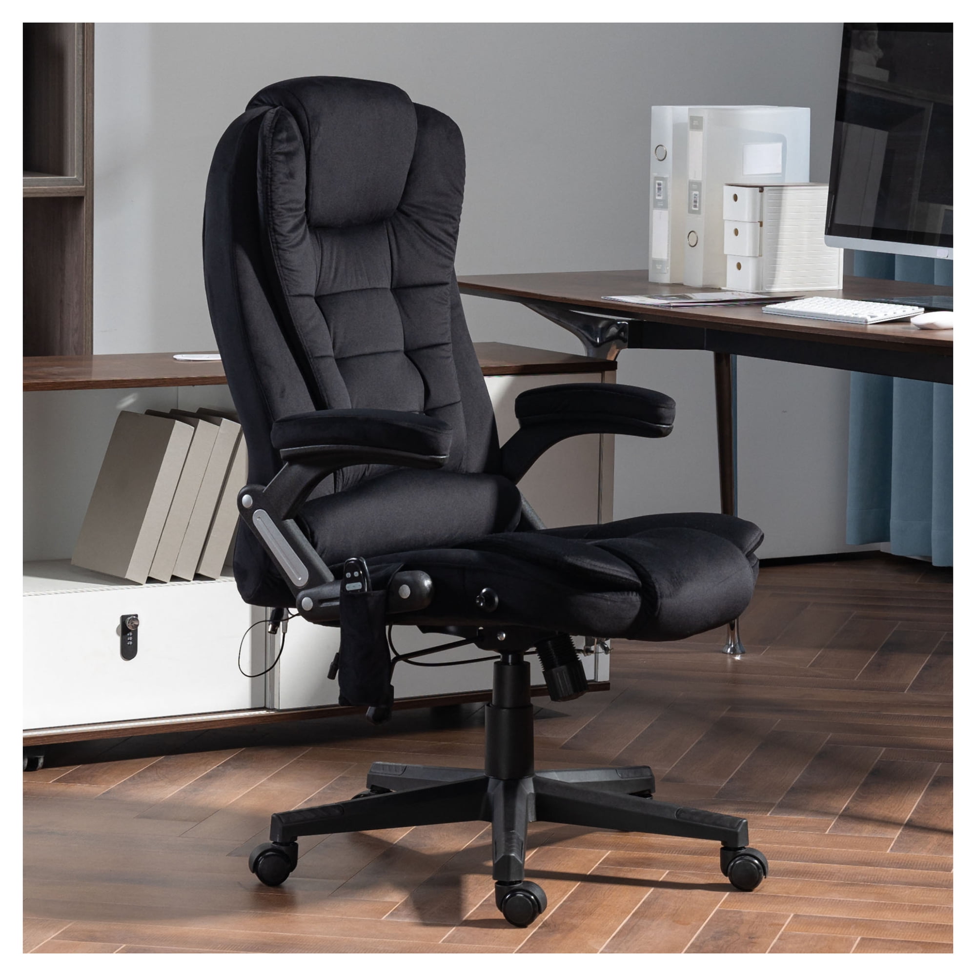 velvet massage office chair with product