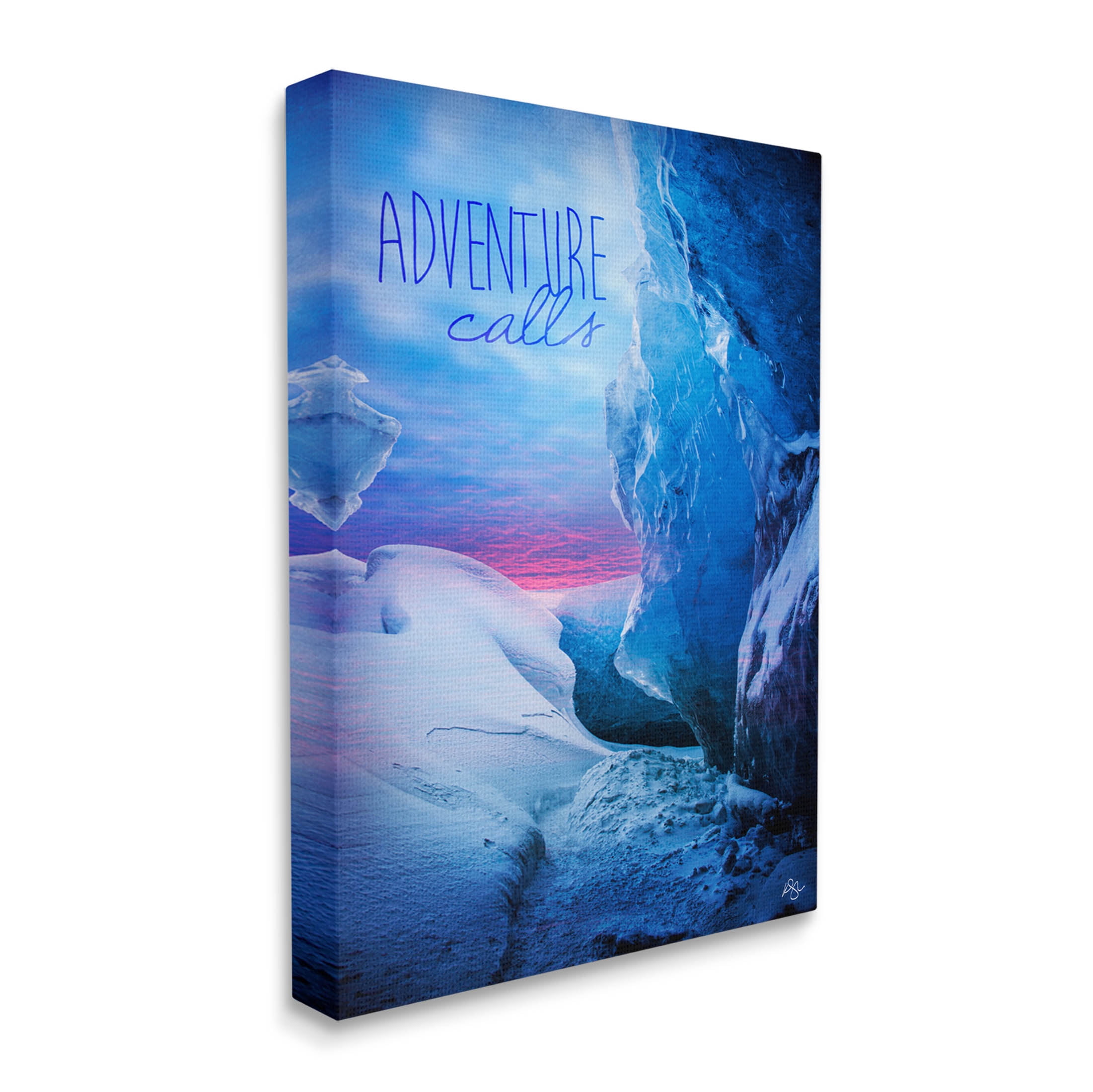 Stupell Industries Adventure Calls Snowy Glacier Graphic Art Gallery Wrapped Canvas Print Wall Art, Design by K. Kaufman