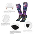 thumbnail image 3 of Fotbe Starry Night Iris Field Calcetas Divertidas Estampadas para Hombre y Mujer, Calcetas de Algodón hasta la Rodilla para Caminar, Correr, Enfermería y Embarazo, 3 of 6