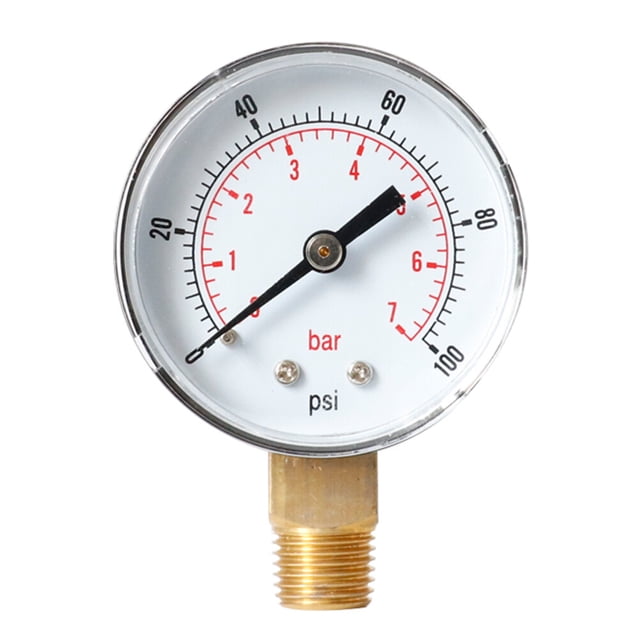 EeaseCA Compresseur d'Air Haute Précision 0-7 Bar 0-100Psi Manomètre Haute Résistance