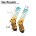 thumbnail image 2 of Vsdgher Sunflower Field Bliss Knee Socks, High Socks Long Stretchy Sock Women Knee High Stocking, Long Socks for Women, 2 of 6