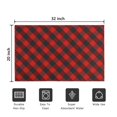 thumbnail image 5 of Red Black Checkerboard Checkered Pattern Door Rugs,Washable Non Slip Door Mats Indoor,Decorative Door Mats,Entry Mat Indoor for Entrance,Bedroom,Kitchen,Bathroom,20"x32", 5 of 6