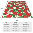 thumbnail image 6 of Strawberry Throw Blanket Strawberry and Leaves Soft Cozy Flannel Lightweight Warm Travel Couch Blankets for Bed Living Room Decor Gifts for Kids Adults 50""x40"", 6 of 6