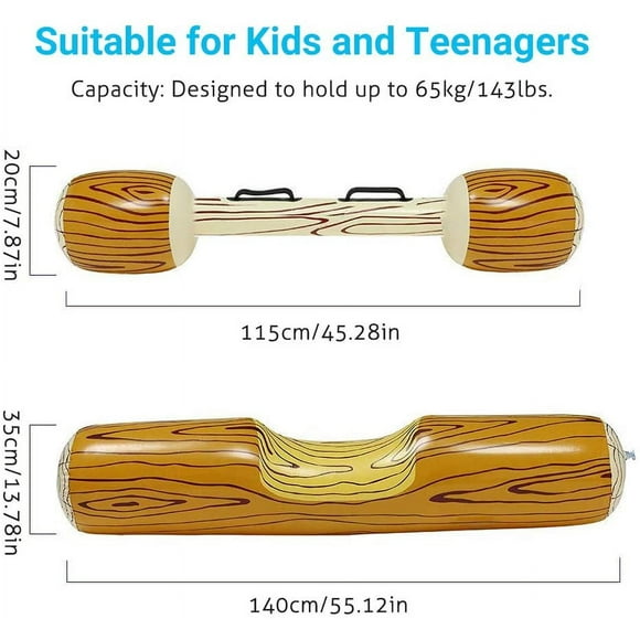 Inflatable Swimming Pool Float, (2 Pack) Giant Pool Float Canoe Ride On Pool Raft Floating Lounger Seat Boat Floating Row Toys