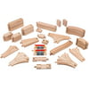 Playbees Wooden Train Track Toy Set 59 Pieces Compatible w/ Brio, Thomas